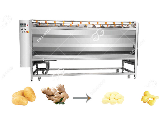 China 200-3000kg/T Customizable Commercial Potato Ginger Cleaning And Peeling Machine With Factory Price supplier